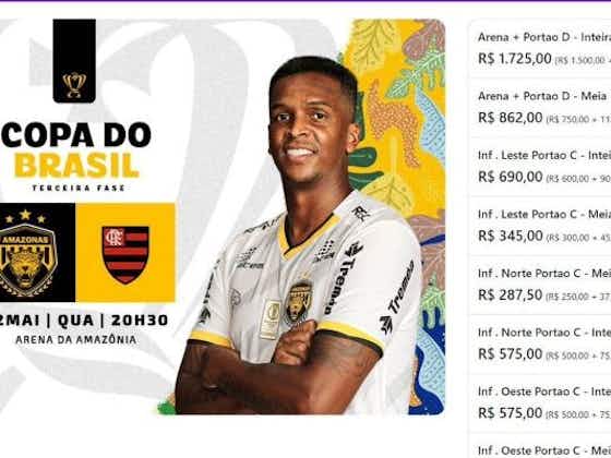 Imagem do artigo:Procon notifica Amazonas por preços dos ingressos de jogo com Flamengo, pela Copa do Brasil