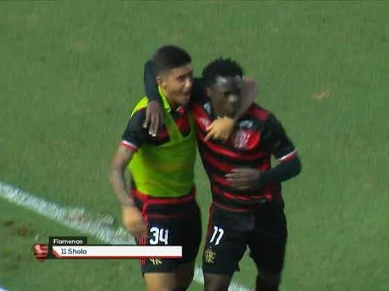 Article image:Shola acaba com o jogo, Flamengo vence Santos na Vila Belmiro e sobe na tabela do Brasileiro Sub-20