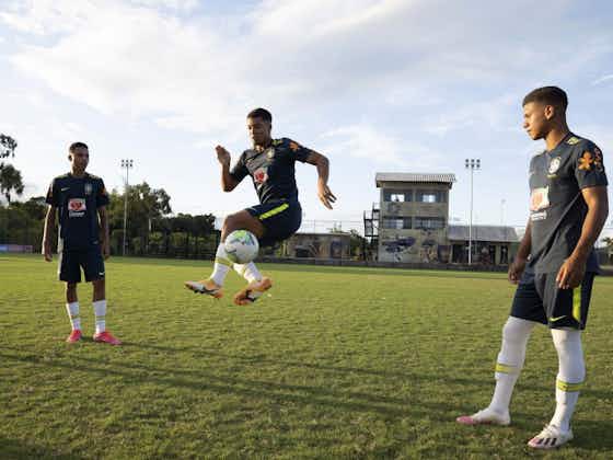 Imagem do artigo:Destaque no Brasileirão, Marcos Leonardo entra em campo com a Seleção Brasileira Sub-18 em Recife