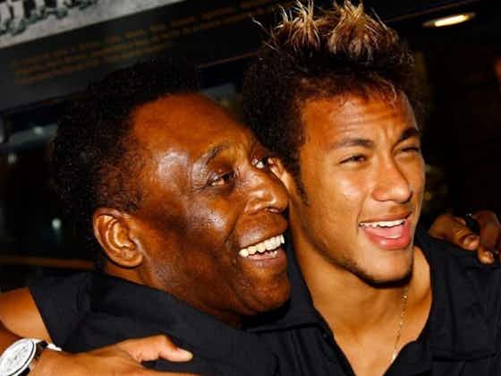 Imagem do artigo:Nas redes sociais, Pelé se derrete por Neymar: 'Fico feliz quando vejo jogar'