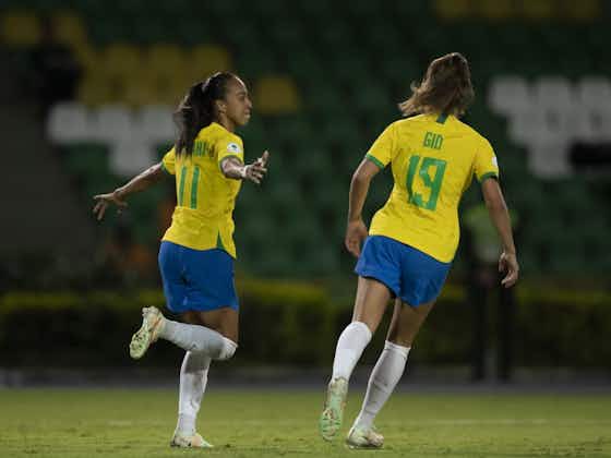 Imagem do artigo:Adriana celebra estreia com dois gols em goleada sobre a Argentina na Copa América