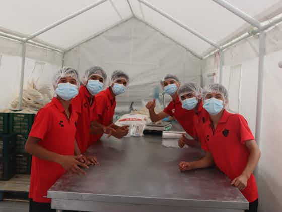 Imagen del artículo:Zorros Sub-13 trabajan junto con Banco de Alimentos de México