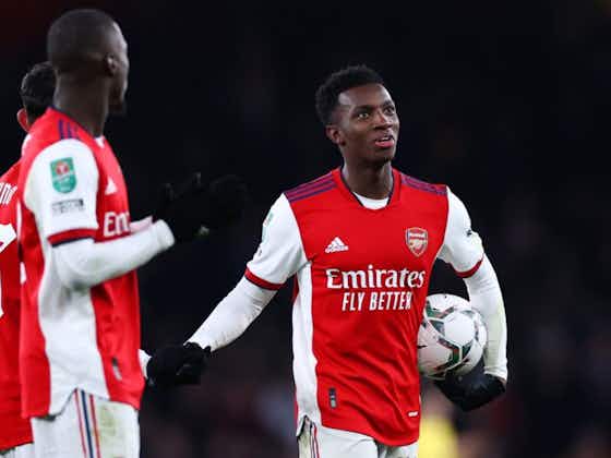 Article image:Eddie Nketiah wants to stay at Arsenal says Mikel Arteta
