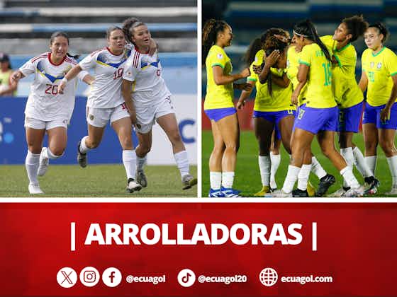 Imagen del artículo:SIN COMPASIÓN || Venezuela y Brasil iniciaron con goleadas su camino en el Sudamericano Sub-20 femenino