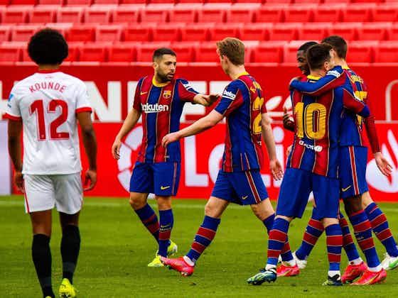 Imagem do artigo:Barcelona vence Sevilla fora de casa e encosta nos líderes da La Liga