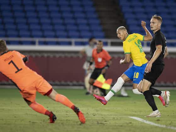 Imagem do artigo:Com três gols de Richarlison no primeiro tempo, Brasil vence a Alemanha na estreia das Olimpíadas