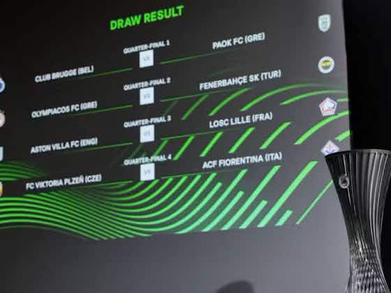 Imagem do artigo:Quartas de final da Conference League terá confronto entre Aston Villa e Lille; confira todos os confrontos