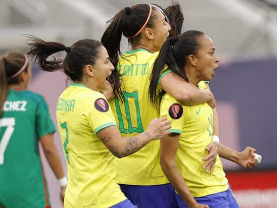Imagem do artigo:Atuações ENM: com Adriana e Antônia marcando na etapa inicial, Brasil sobra em campo e vence México; veja as notas