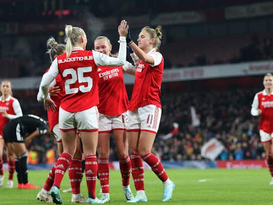 Article image:Arsenal edge closer to UWCL quarter-finals with narrow victory over Juventus