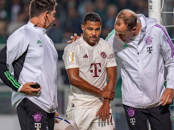 Artikelbild:Schock für den FC Bayern: Serge Gnabry fällt mit Unterarmbruch wochenlang aus!