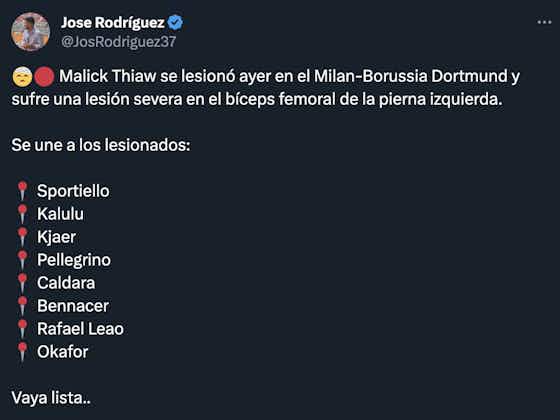 Imagen del artículo:🚨 Milan: lesión grave para Thiaw tras la derrota ante el Dortmund