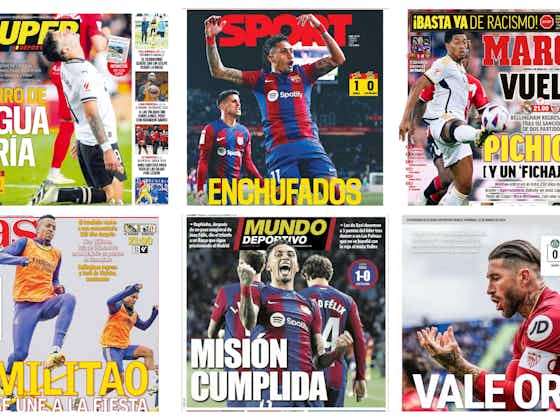 Imagen del artículo:🗞️PORTADAS: el Barça aprieta, hoy Madrid-Athletic, Ramos, Bellingham...