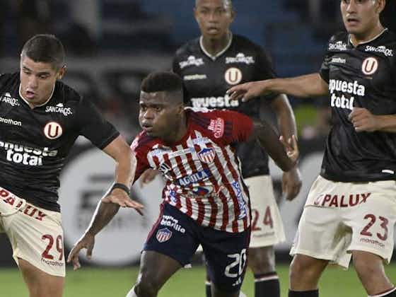 Article image:Déiber Caicedo, su primero en Libertadores y cuántos goles lleva en Junior