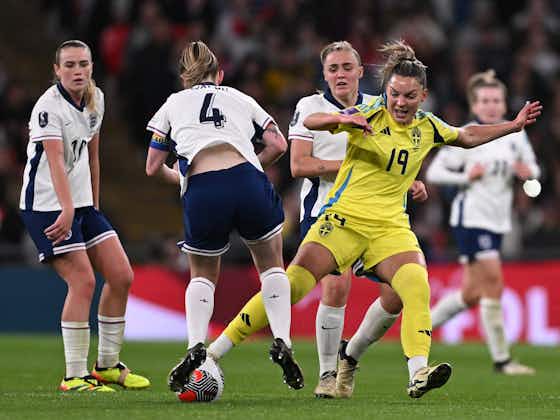 Article image:Euro 2025 qualification: Sweden hold England at Wembley