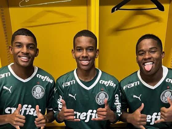 Imagem do artigo:Trio de ouro! Maiores talentos da base do Palmeiras atuam juntos pela primeira vez