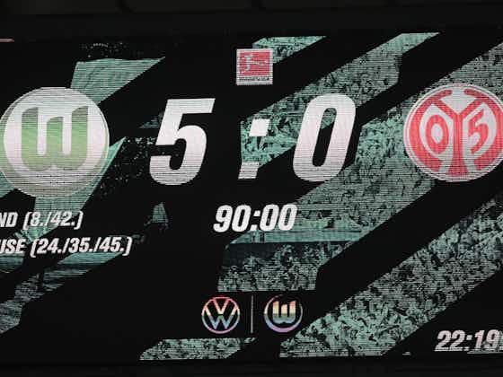 Imagem do artigo:Wolfsburg se afasta da zona de rebaixamento com goleada sobre o Mainz construída no primeiro tempo