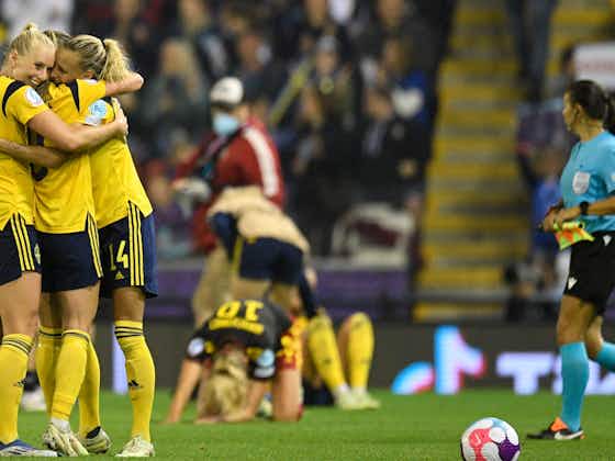 Imagem do artigo:A Euro teve mais um final dramático, agora com um gol chorado da Suécia para vencer a Bélgica