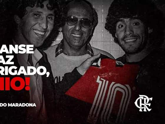 Imagem do artigo:Flamengo homenageia Maradona em suas redes sociais: ‘Perde o futebol, perde a sociedade’