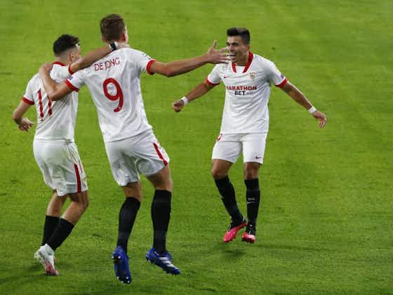 Imagen del artículo:De Jong da la primera victoria al Sevilla FC frente al Rennes
