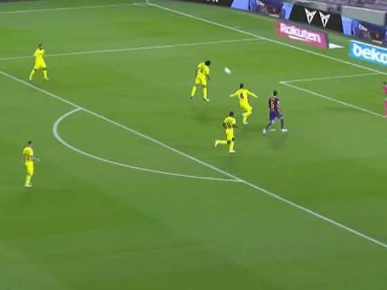 Article image:Video: Inch perfect pass from Lionel Messi forces the own goal as Barcelona rout Villarreal