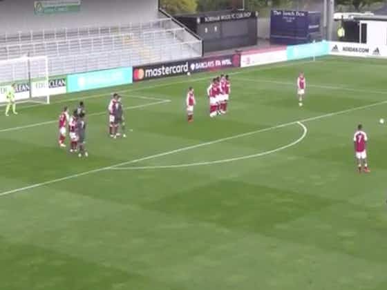 Article image:Video: Arnau Puigmal scores superb free-kick for Man United Under-23s vs Arsenal