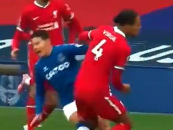 Article image:Video: Everton star James Rodriguez ruled out for Southampton game after late tackle from Virgil van Dijk