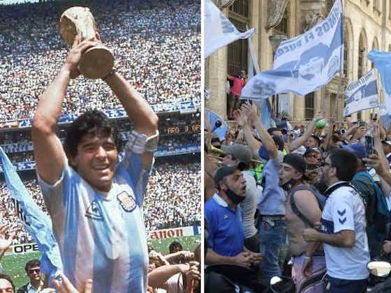 Article image:Diego Maradona funeral takes place in private as grieving fans flock to streets of Buenos Aires