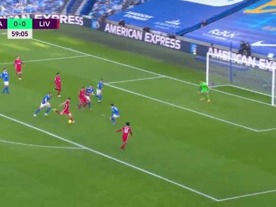 Article image:Video: Diogo Jota gives Liverpool lead over Brighton by leaving defenders in his wake and finding the finish