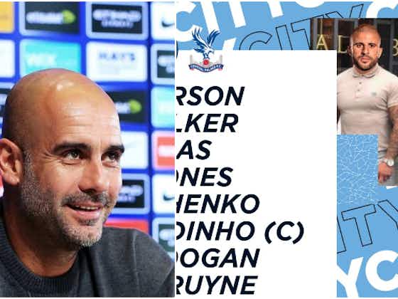 Article image:(Photo) – Manchester City double down on use of viral meme today with jibe included in lineup post against Crystal Palace