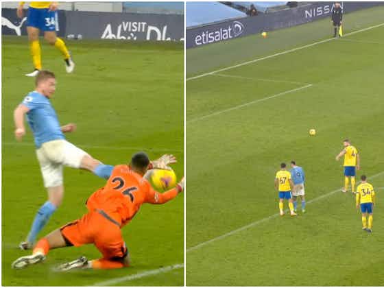 Article image:Video: Raheem Sterling skies ball with shocking penalty miss for Man City after England star questionably takes spot-kick ahead of Kevin de Bruyne vs Brighton