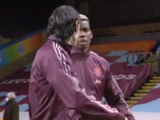 Article image:Video: Edinson Cavani shows his value to Man United with pre-match pep talk with Paul Pogba