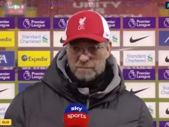 Article image:Video: Jurgen Klopp takes the blame for Liverpool defeat vs Burnley