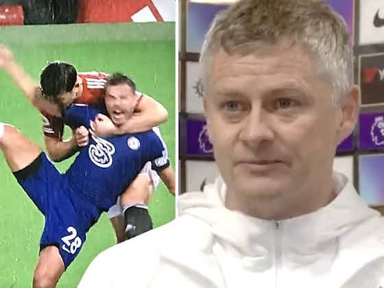 Article image:Image: The “cheeky” Harry Maguire Chelsea website post Ole Gunnar Solskjaer referenced in Sky Sports interview