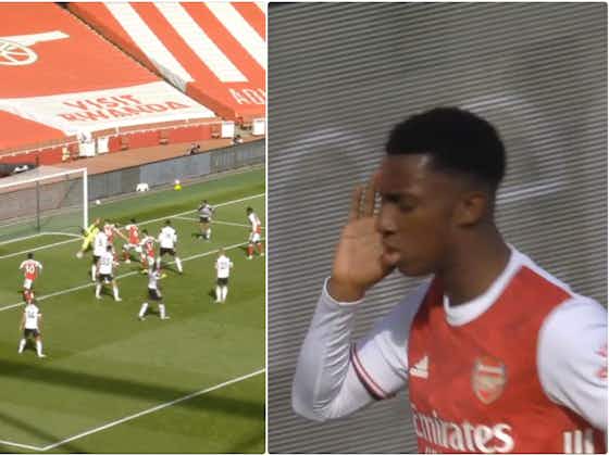 Article image:Video: Eddie Nketiah pounces to answer the Arsenal call with last-minute equaliser off the bench against Fulham