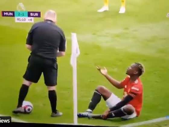 Article image:Video: Man United star Pogba gets fouled, ref tells him “don’t take the p***!”