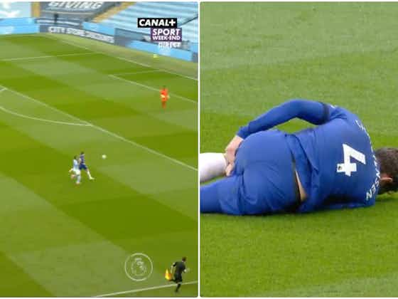 Article image:Video: Concern for Chelsea as old Andreas Christensen worry crops up to cost Blues against Man City as star is outmuscled and injured in one