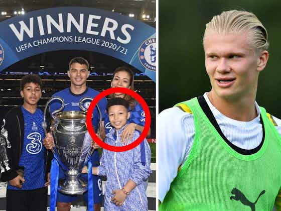 Article image:(Photo) Erling Haaland sent Instagram message by Chelsea star’s son amid transfer speculation