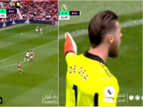 Article image:Video: David de Gea furious at Harry Maguire as his error nearly leads to a goal for Villa vs Man Utd