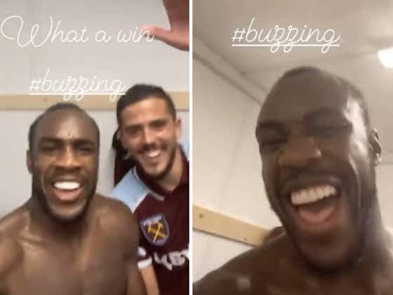 Article image:(Video) Scenes in West Ham dressing room after Michail Antonio wins it late at Leeds United