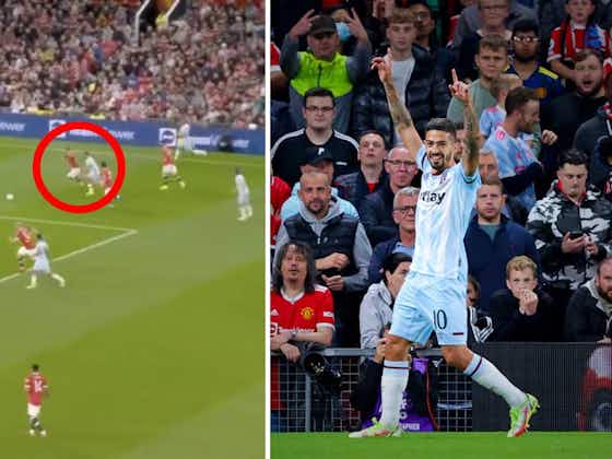 Article image:(Video) Manuel Lanzini gives West Ham the lead over Man United after Alex Telles gets skinned on the wing