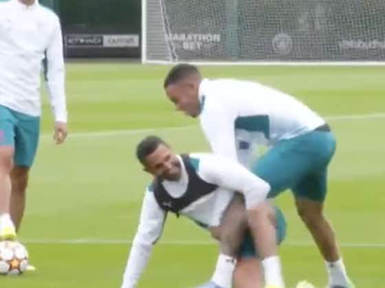 Article image:Video: Man City stars forced to break up training ground ‘bust up’ between Mahrez and Jesus