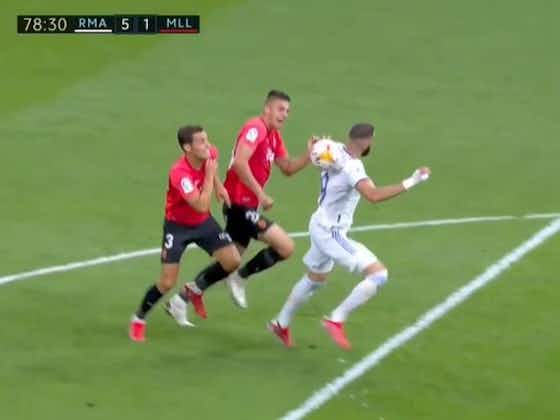 Article image:Genius or fluke? Karim Benzema controls ball with his BACK before scoring for Real Madrid
