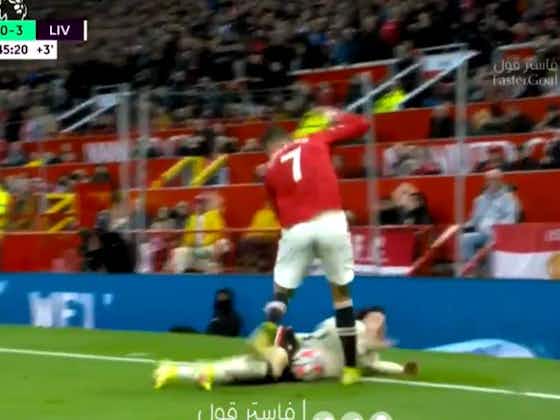Article image:Video: Cristiano Ronaldo throws a major strop and is lucky not to be sent off for Man United vs Liverpool