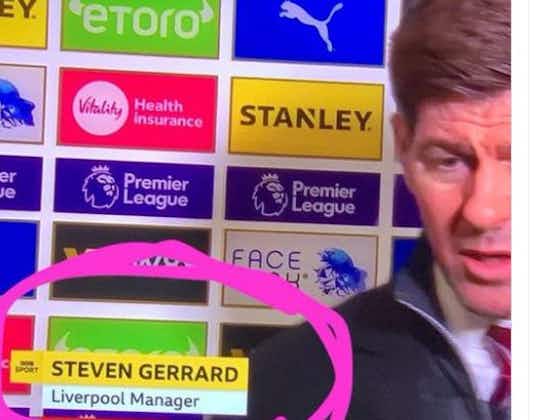 Article image:Match of the Day accidentally refer to Steven Gerrard as ‘Liverpool manager’
