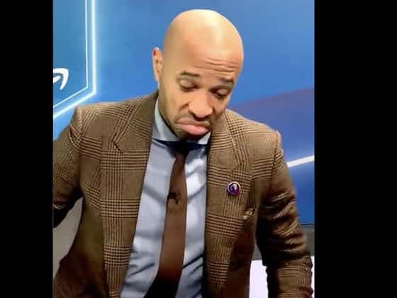 Article image:Video: ‘Cup of tea?’ – Thierry Henry’s hilarious reaction to Ronaldo winner in Man United v Arsenal classic