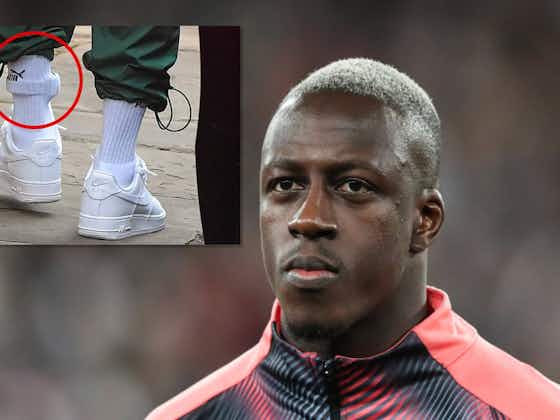 Article image:(Photos) – Man City star Benjamin Mendy seen for the first time since bail from prison after 7 rape charges