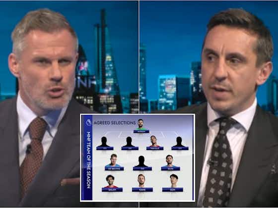 Article image:Video: Neville and Carragher disagree over three Liverpool players’ places in team of the season