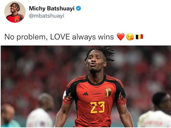 Article image:Michy Batshuayi responds to FIFA ban of rainbow colours: “Love always wins”