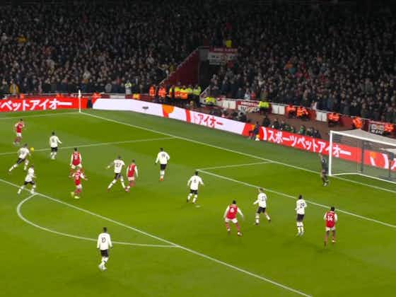 Article image:Video: Eddie Nketiah draws Arsenal level vs Man United after peach of a cross from Xhaka