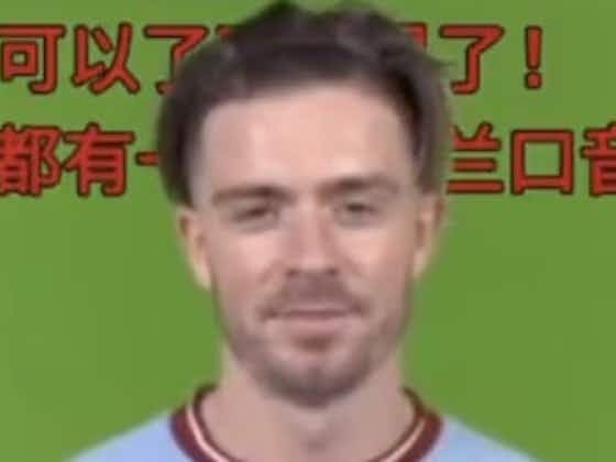 Article image:(Video) Jack Grealish attempts to speak Chinese during Manchester City media session